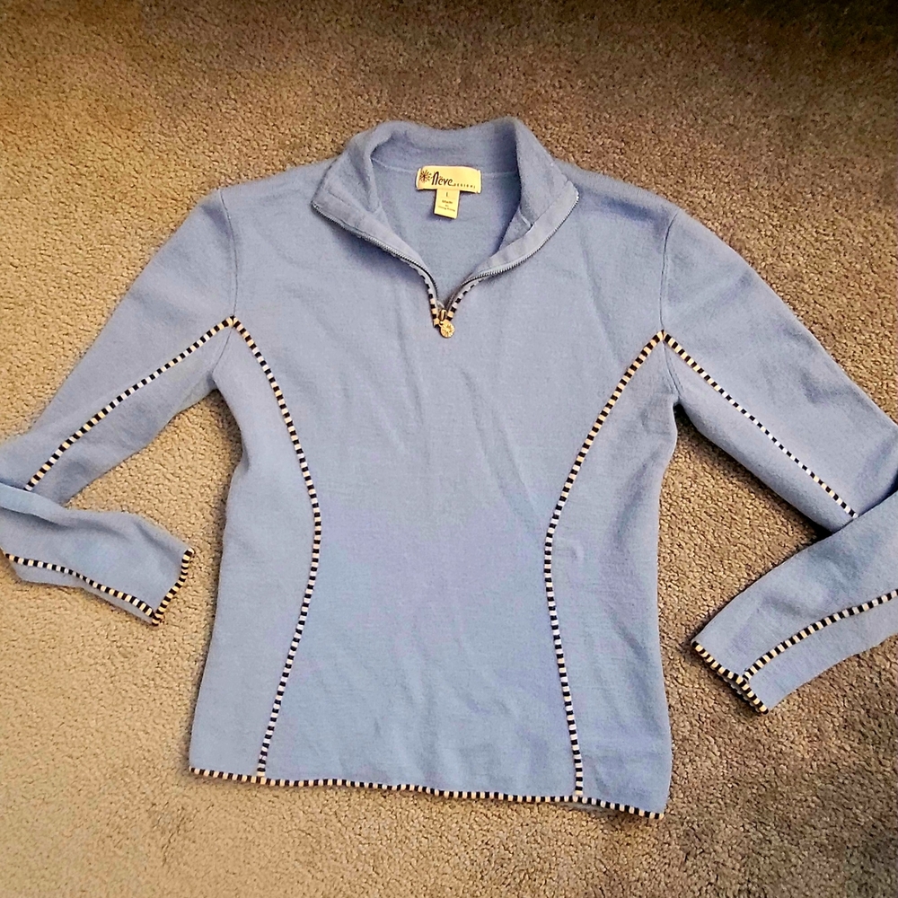 Blue Women's Crew Neck Sweater